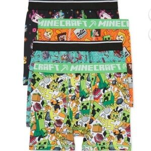 Minecraft Boys Boxer Briefs Set of 4 boys small 6-7 new